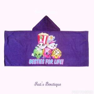 (NWT) Shopkins Hooded Towel Bath Wrap / Towel